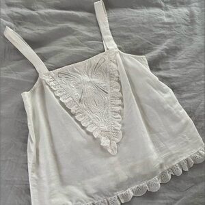 Sézane Ecru Caro Top